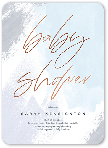 Elegantly Cozy Baby Shower Invitation.