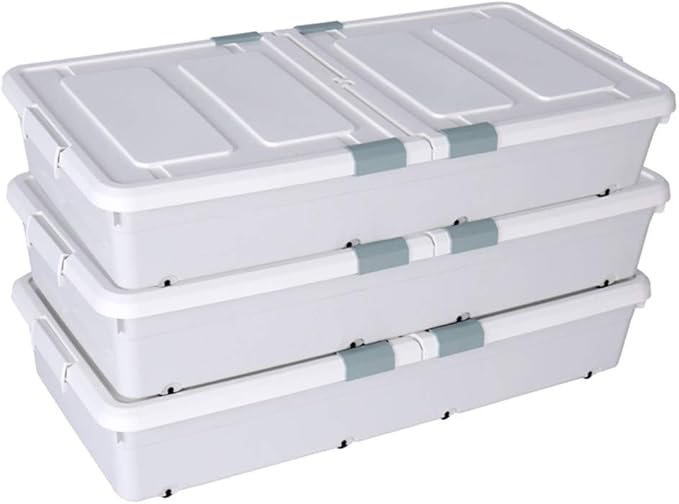 Large Rolling Under Bed Storage Bin With Wheels.