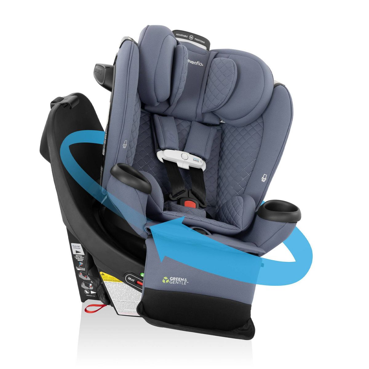 Gold Revolve 360 Extend All-in-One Rotating Convertible Car Seat.
