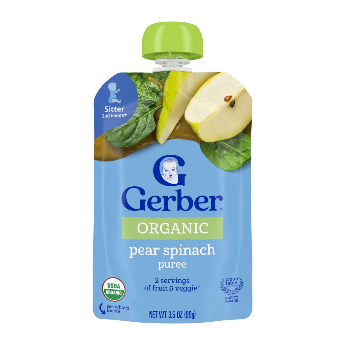 Gerber Organic Pear Spinach - $2.49.