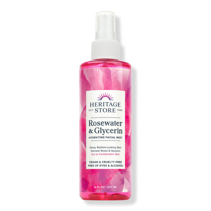 Heritage Store Rosewater & Glycerin Hydrating Facial Mist.