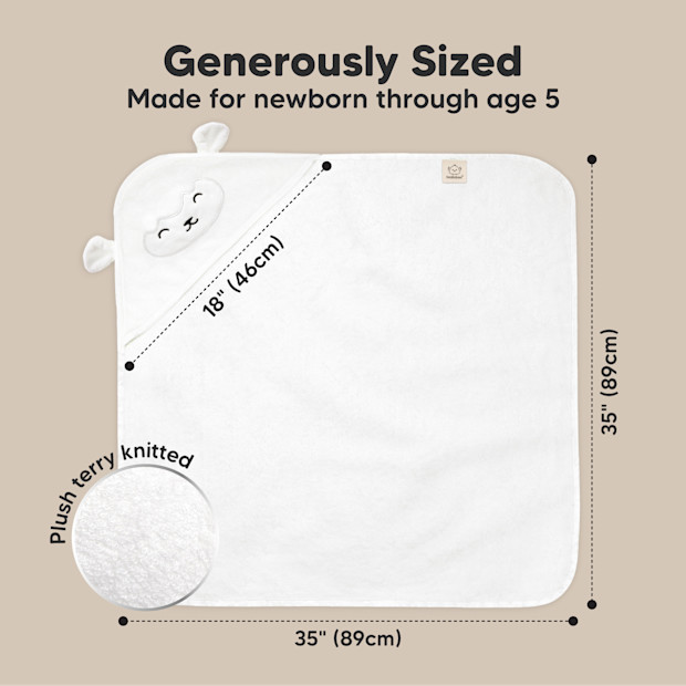 KeaBabies Cuddle Bamboo Viscose Hooded Towel.