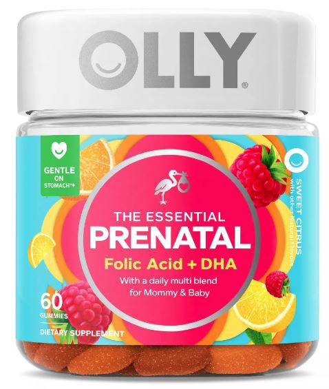 OLLY Essential Prenatal Multivitamin Gummies - 30 servings