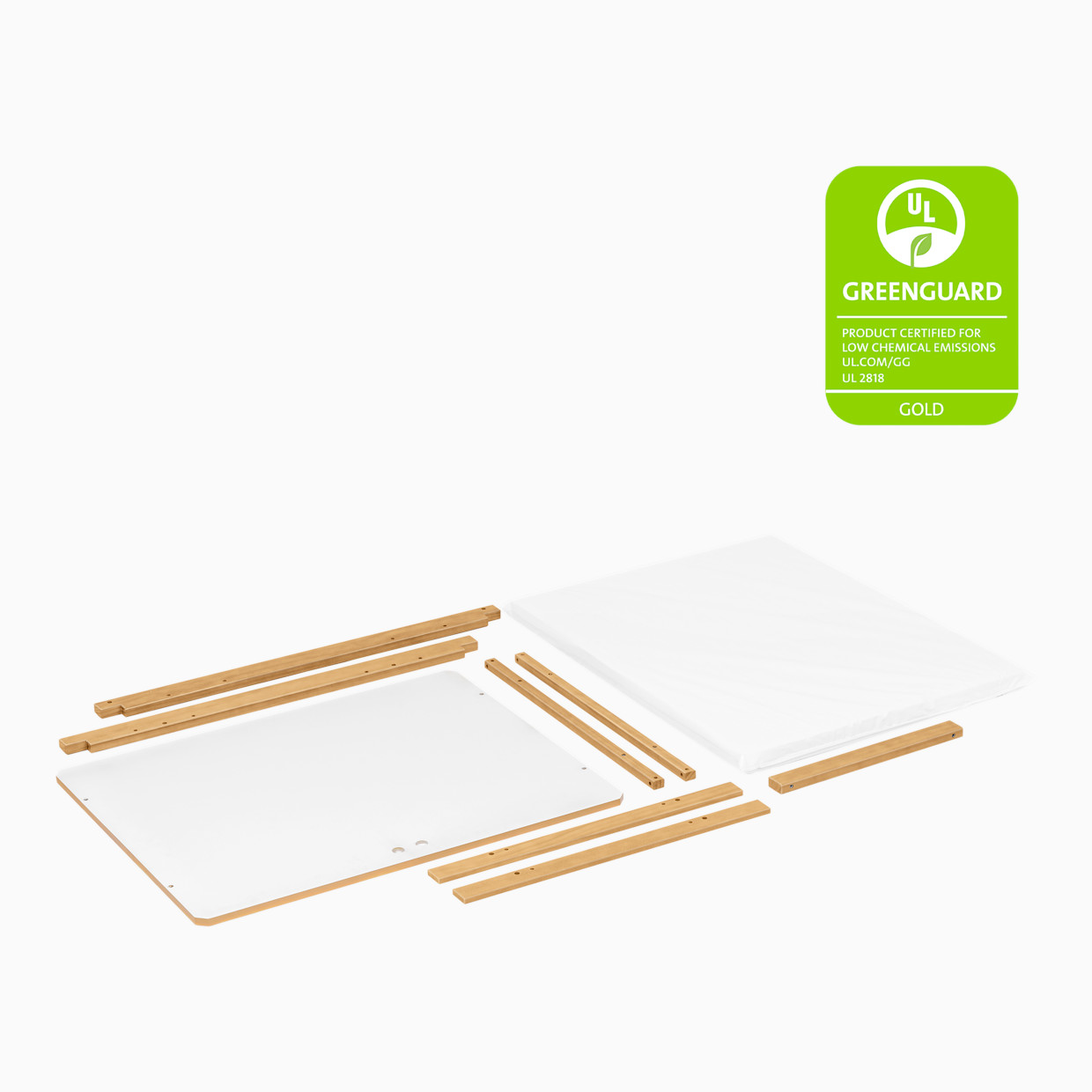 babyletto Rolli All-Stages Midi Crib Conversion Kit - Honey.