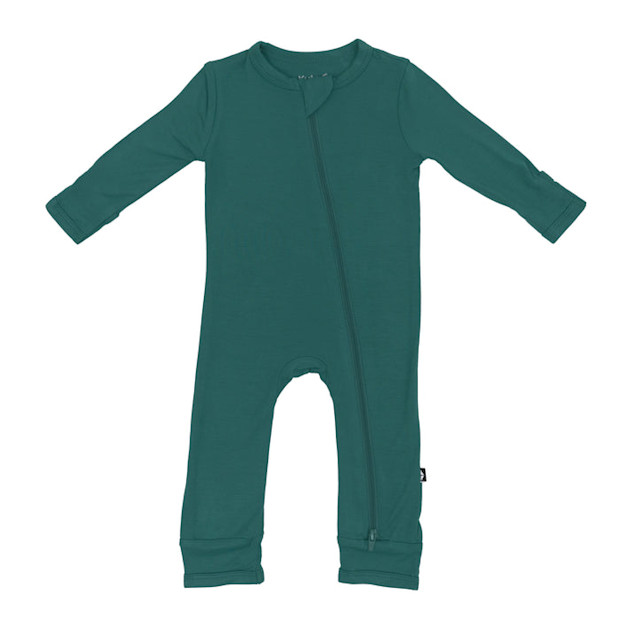 Zippered Romper in Emerald.