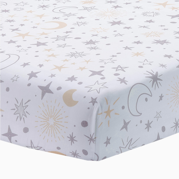 Lambs & Ivy Cotton Fitted Crib Sheet.