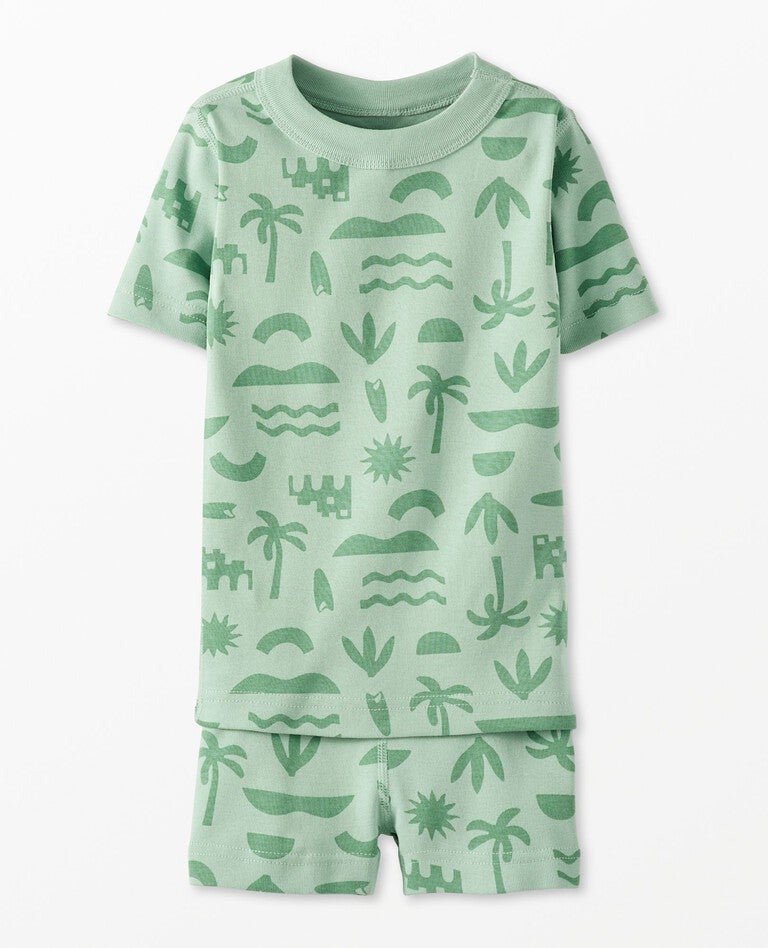 Hanna Andersson Kids Short John Pajama Set.