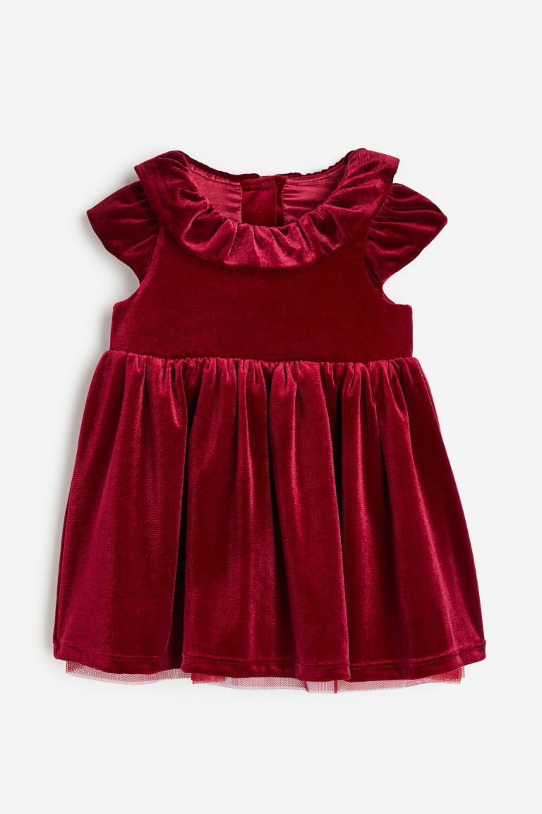 H&M Velvet Dress with Collar.