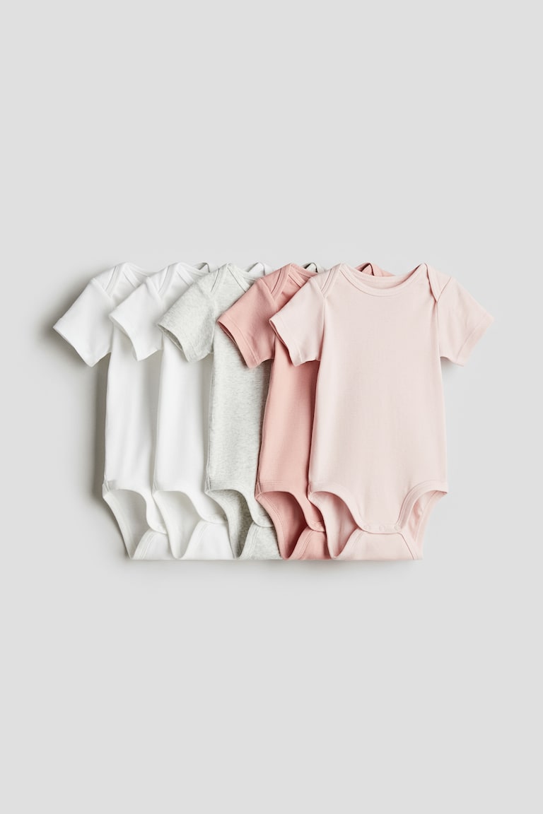Cotton Bodysuits, 5-pack.