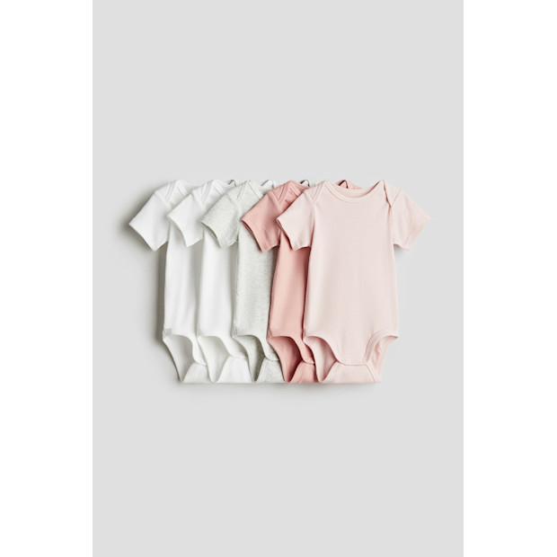 Cotton Bodysuits, 5-pack.