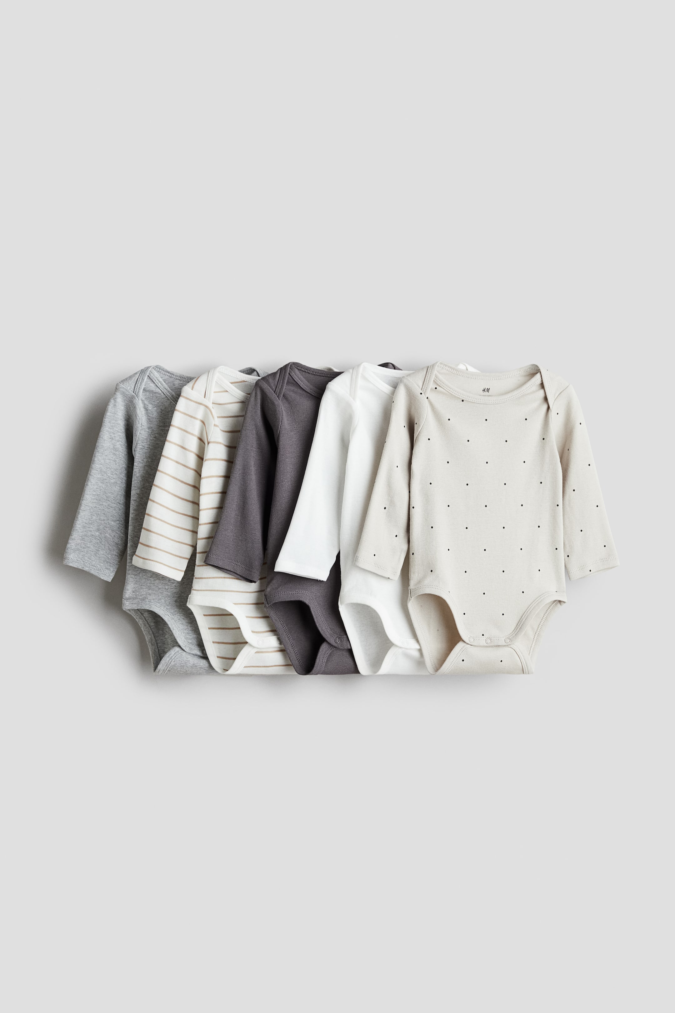 H&M Long-sleeve Bodysuit (5-pack).