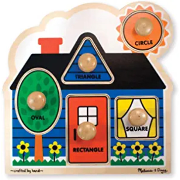 Melissa & Doug First Shapes Jumbo Knob Wooden Puzzle - $10.74.