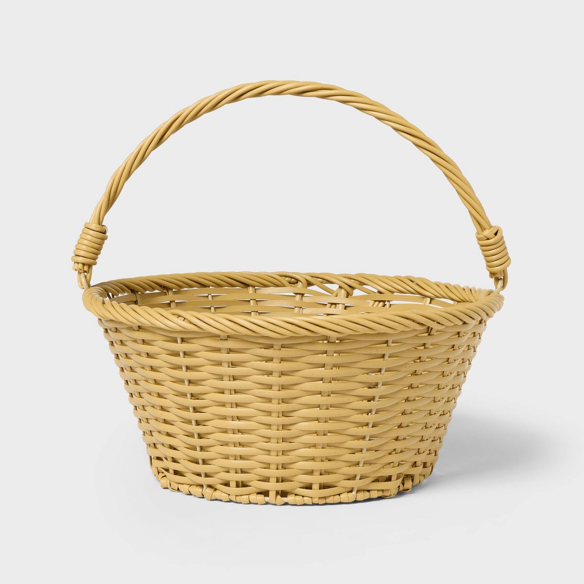 Easter Plastic Willow Basket Natural.