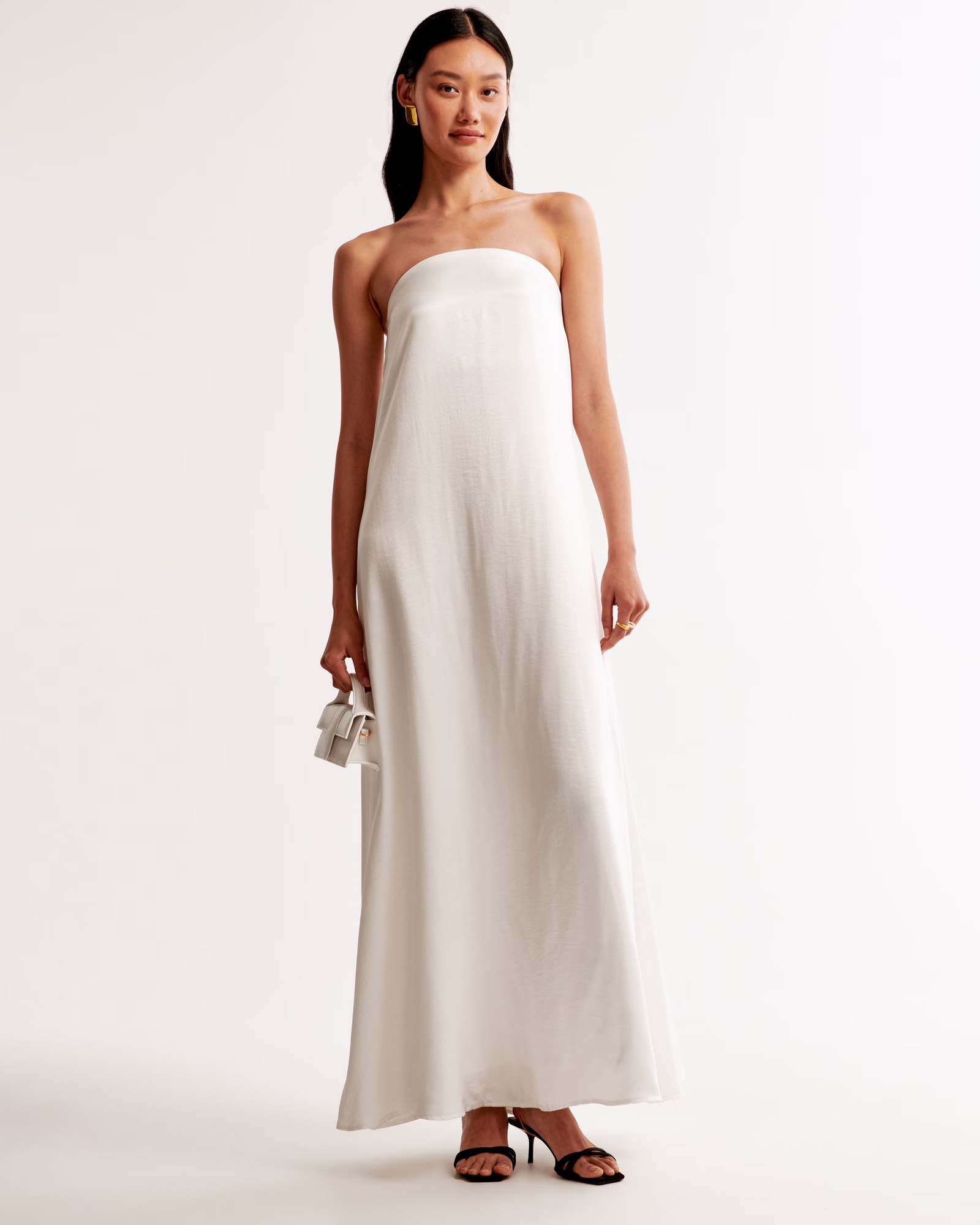 Strapless Trapeze Maxi Dress.