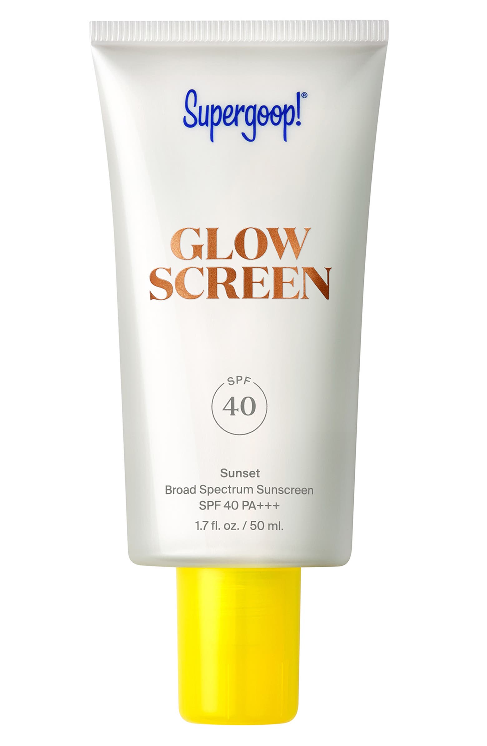 Supergoop! Glowscreen Broad Spectrum Sunscreen SPF 40, 1.7 oz - $38.00.