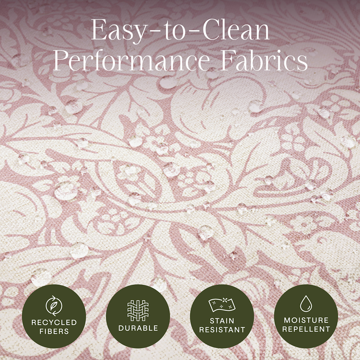 Namesake Morris & Co. x Namesake Crawford Pillowback Comfort Swivel Glider - Pure Brer Rabbit In Rose Performance Eco-Weave.