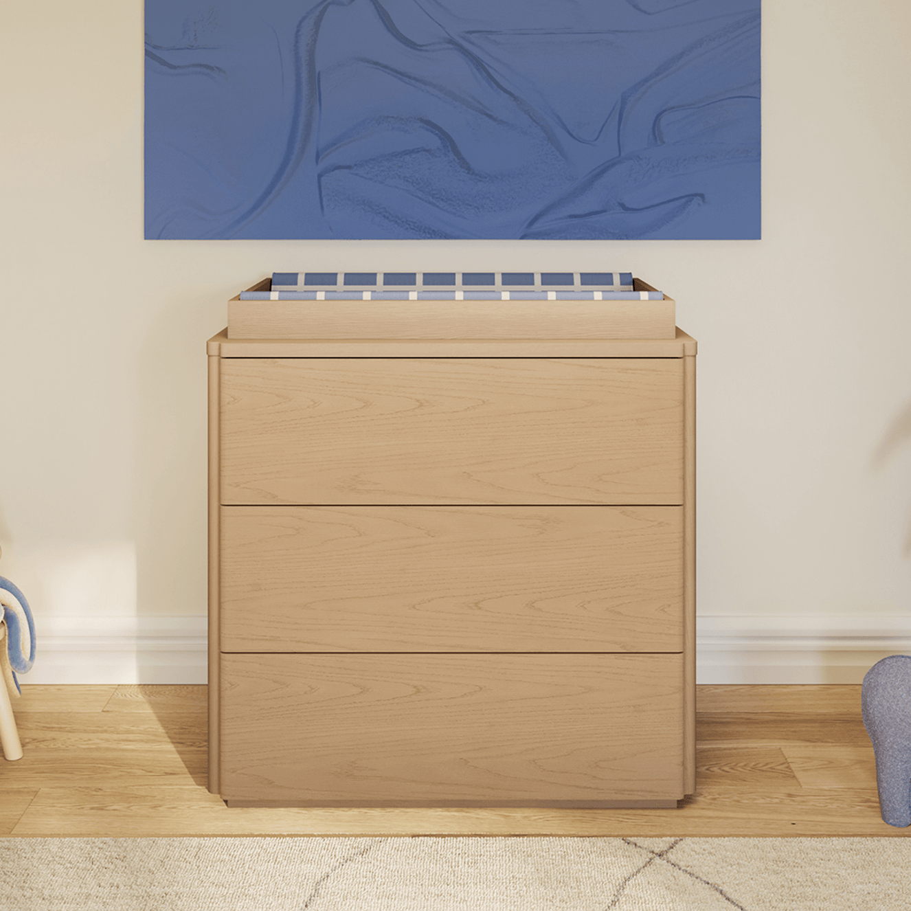 Nurture& The Aspen Small Natural Wood Dresser.