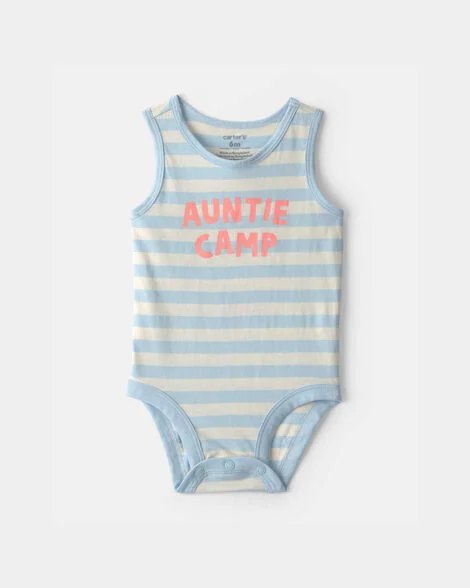 Carter's Baby 'Auntie Camp' Sleeveless Graphic Bodysuit.