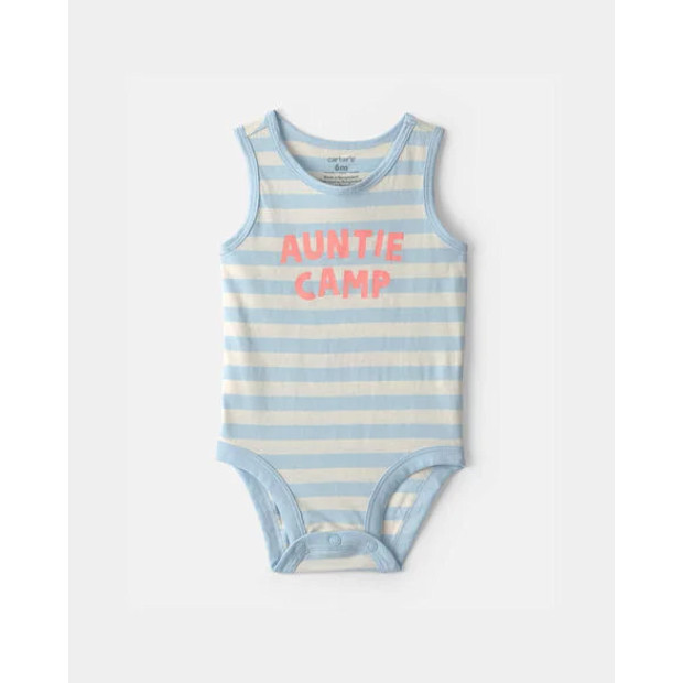 Carter's Baby 'Auntie Camp' Sleeveless Graphic Bodysuit.