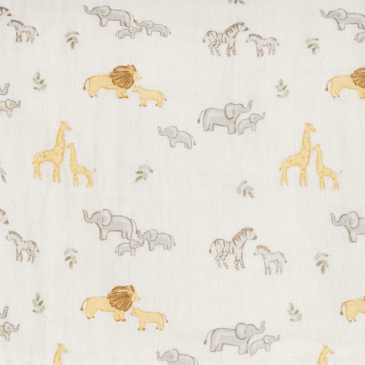 Tiny Kind Organic Cotton Muslin Crib Sheet - Safari Adventure.