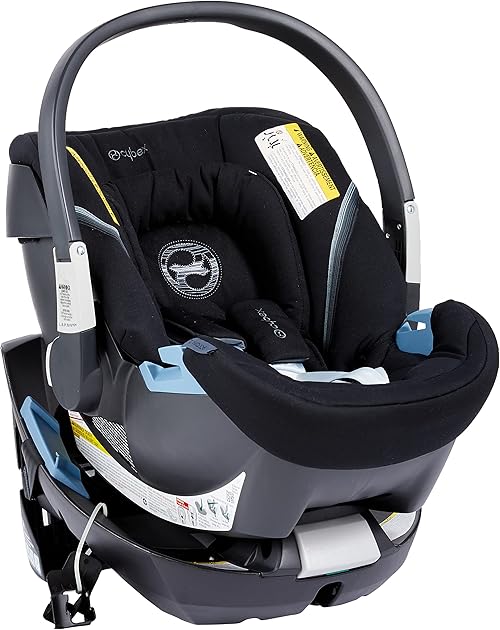 Cybex Aton 2 Infant Car Seat in Deep Black.