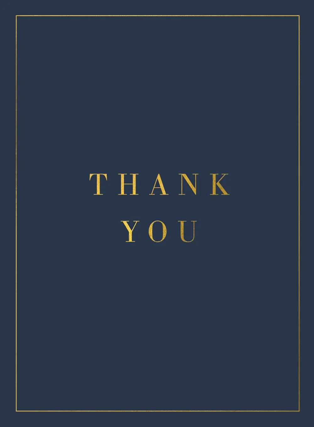 Gold Serif Thank You Card.