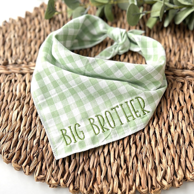 Unique Dog Boutique "Big Brother" Dog Bandana.