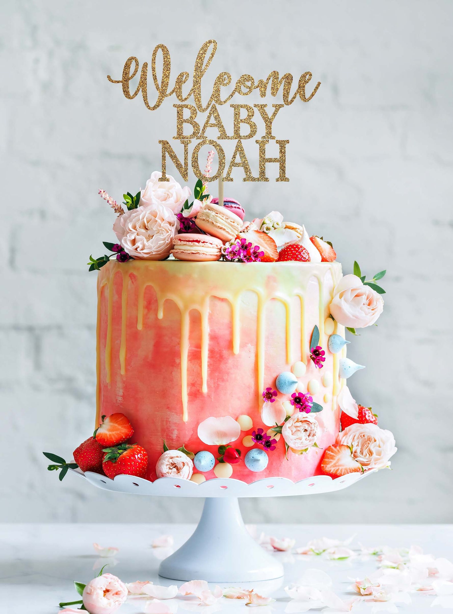 Baby shower cake topper.