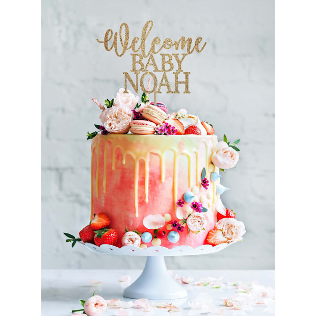 Baby shower cake topper.