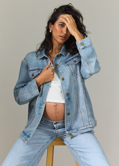 Hatch Collection The Classic Maternity Jean Jacket.