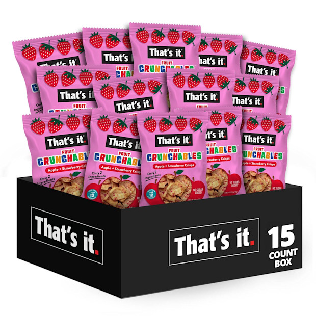 Fruit Crunchables Apple + Strawberry Crisps.