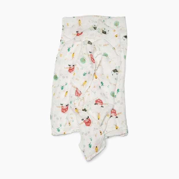 Loulou Lollipop Muslin Swaddle - Farm Animals.