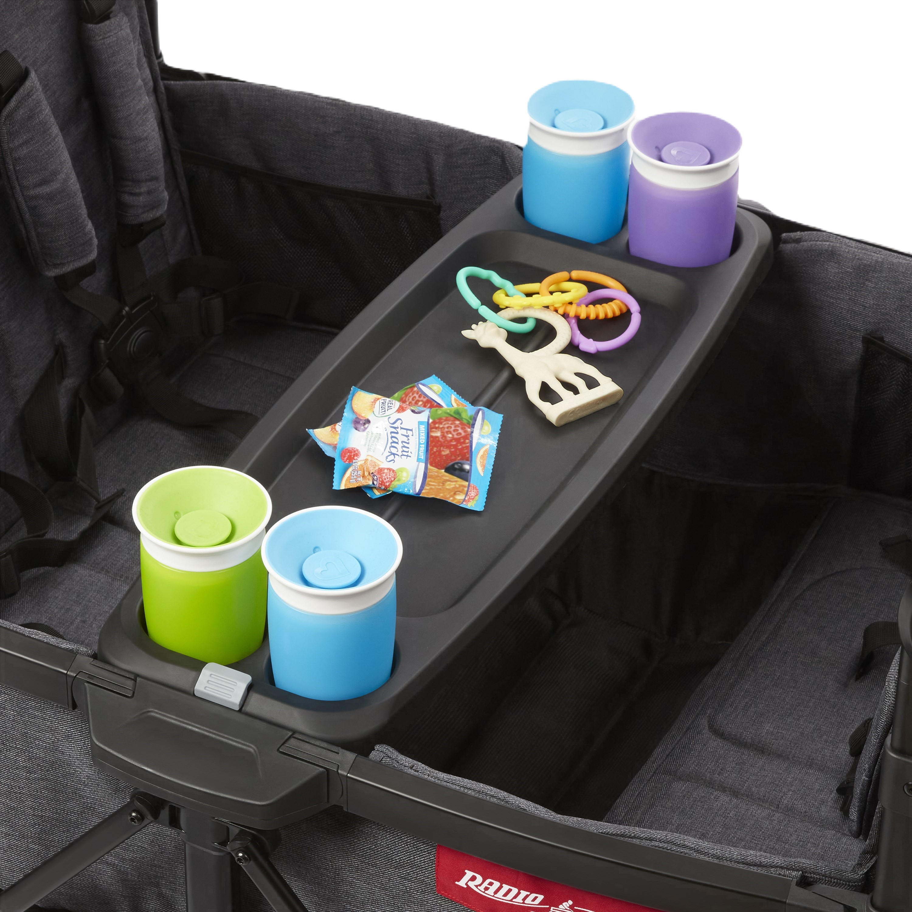 Radio Flyer Voya Quad Stroller Wagon - Dark Grey.