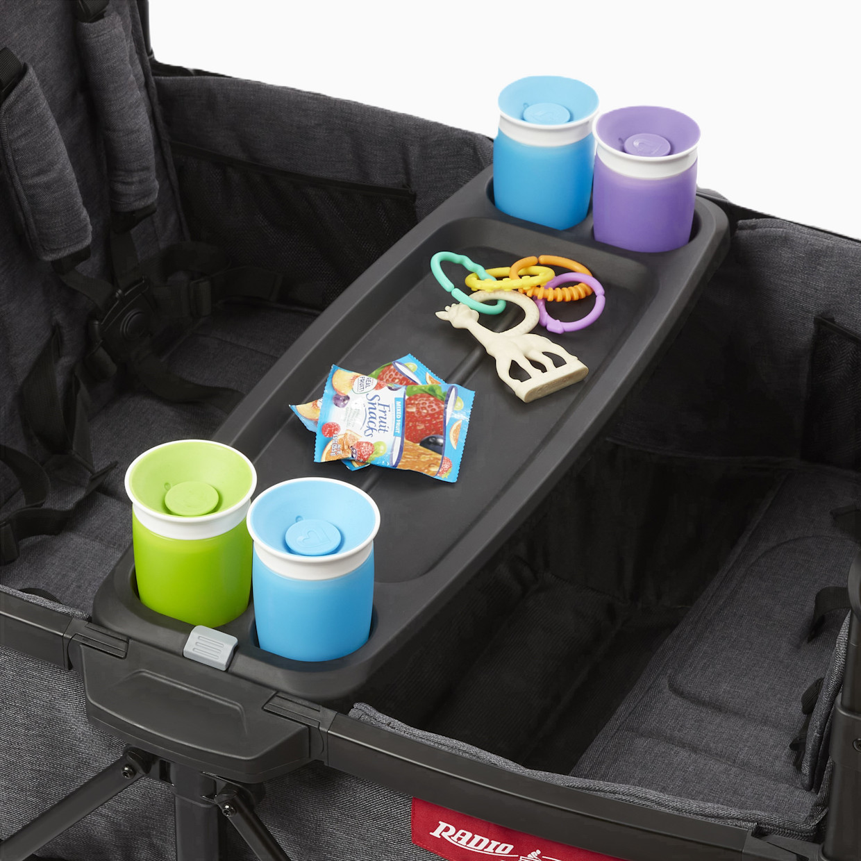 Radio Flyer Voya Quad Stroller Wagon - Dark Grey.