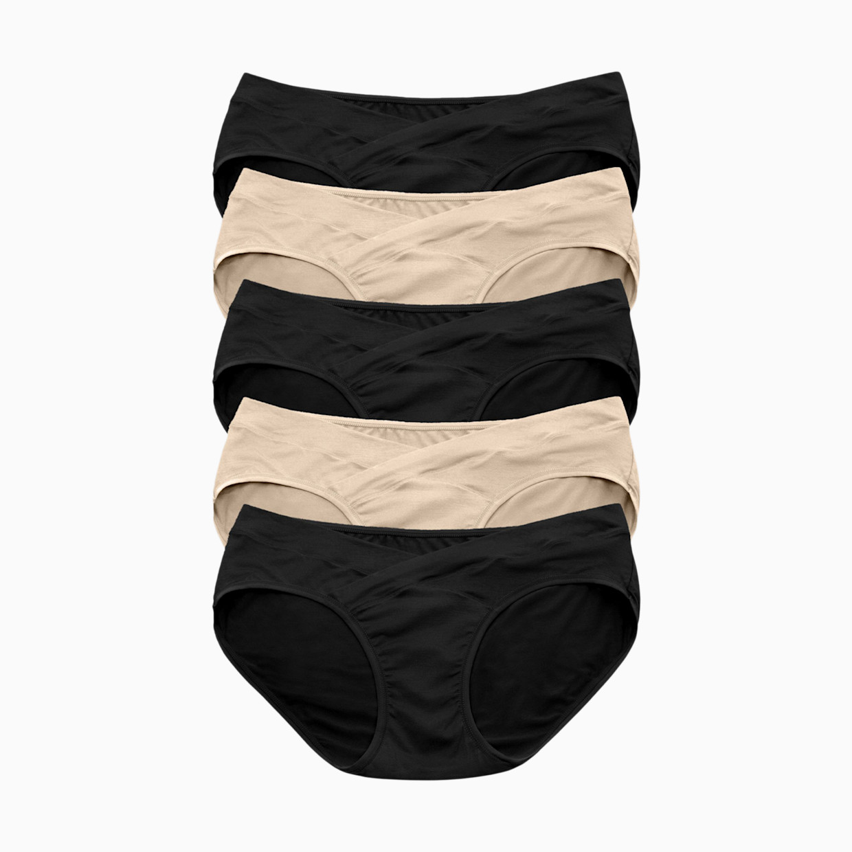 Kindred Bravely Under-the-Bump Maternity Bikini Underwear (5-Pack) - Neutrals, X-Large.