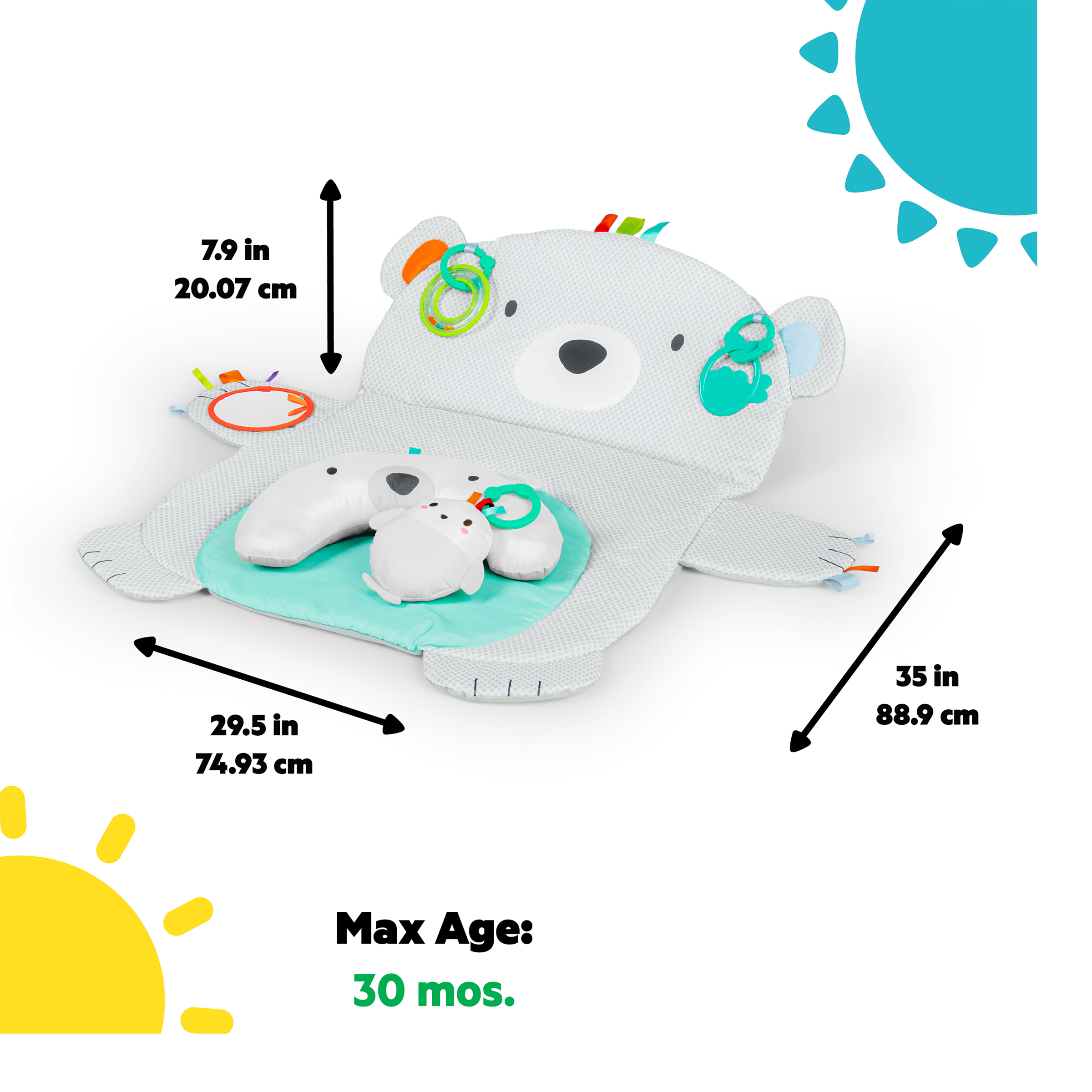 Bright Starts Tummy Time Prop & Play Mat.