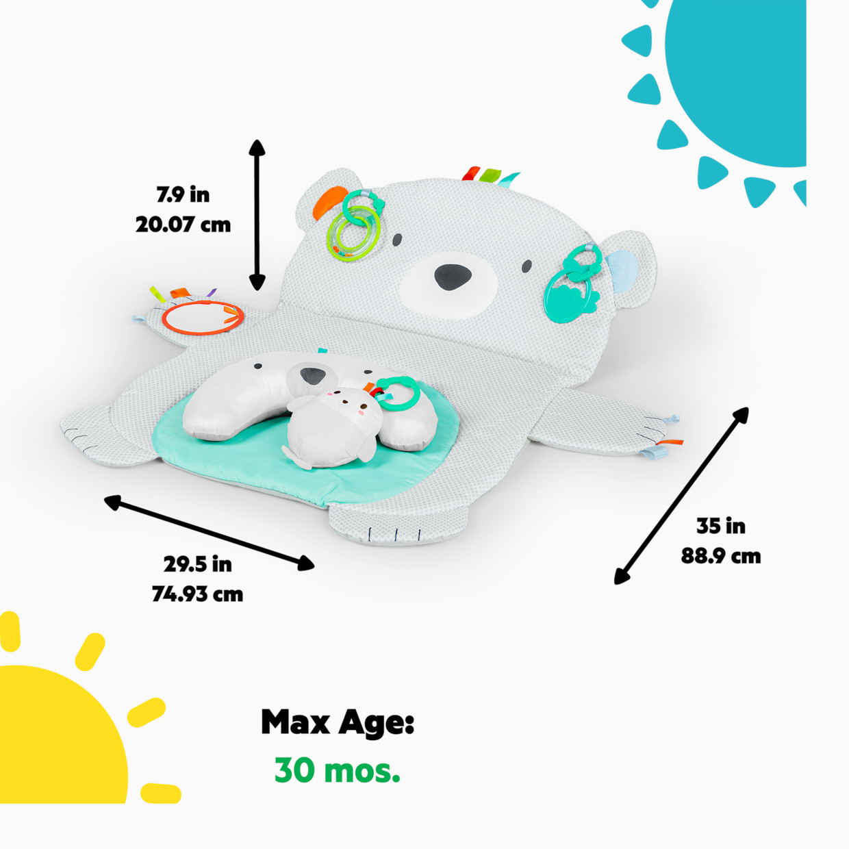 Bright Starts Tummy Time Prop & Play Mat.