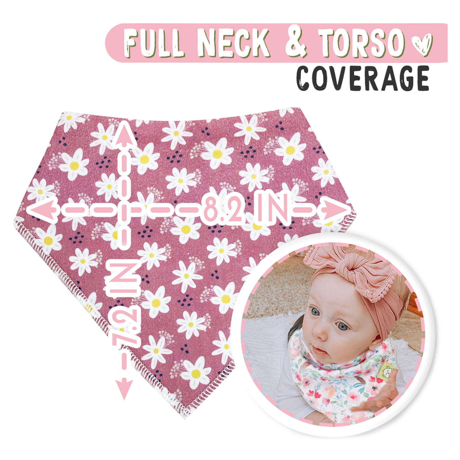 KeaBabies Organic Bandana Bibs (10 Pack).