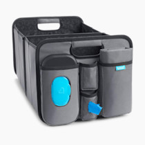 Munchkin Brica Out-n-About Trunk and Car Organizer with Diaper Changing Station, Collapsible, Grey