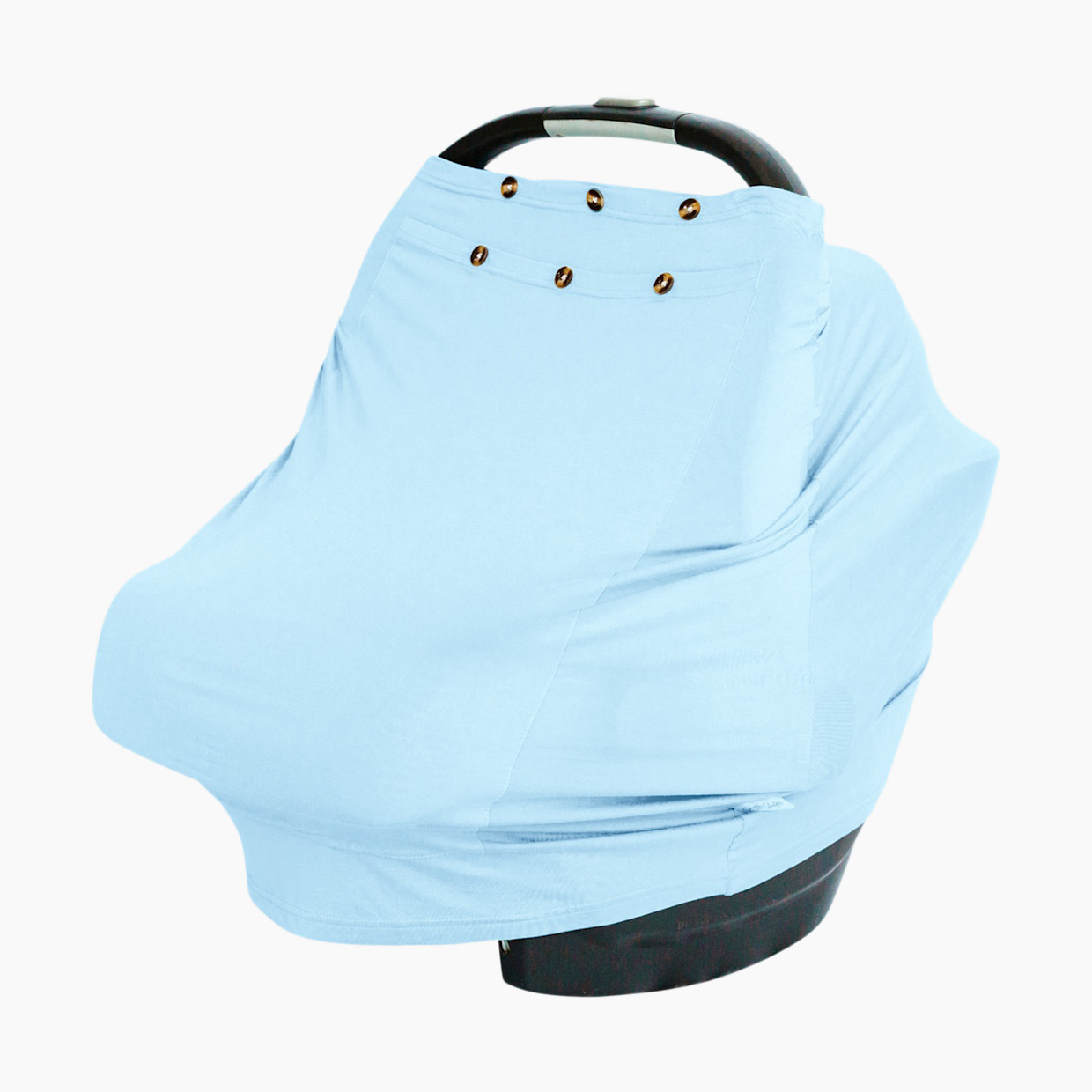 Snuggle Shield LUXE Protection Bamboo Rayon Multi-Use Antimicrobial Air Filtering Infant Cover - Sky Blue, Os.