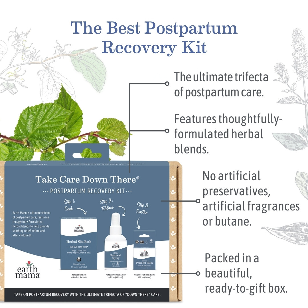 Earth Mama Organic Take Care Down There Postpartum Recovery Kit.