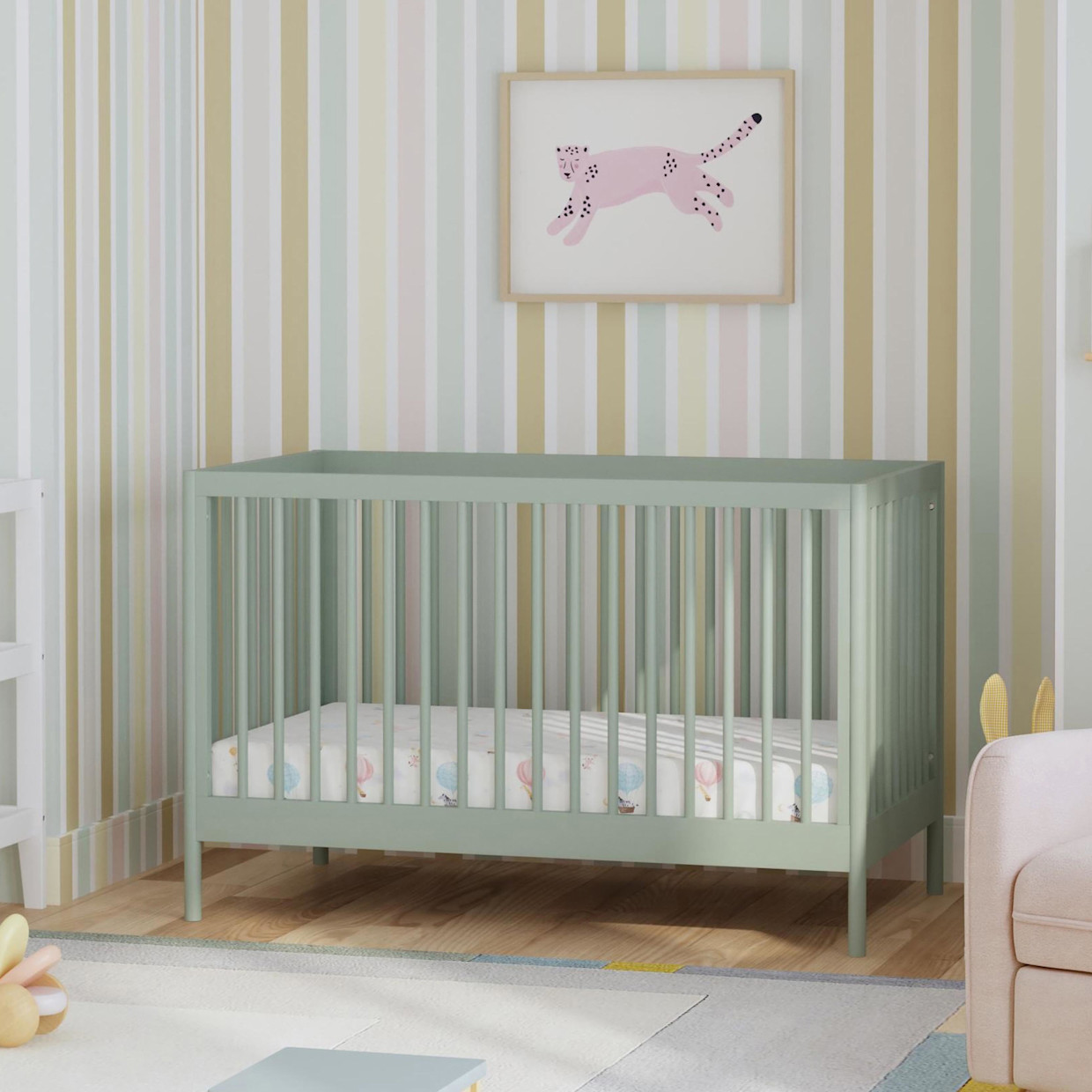 daVinci Birdie 3-in-1 Convertible Crib - Light Sage.