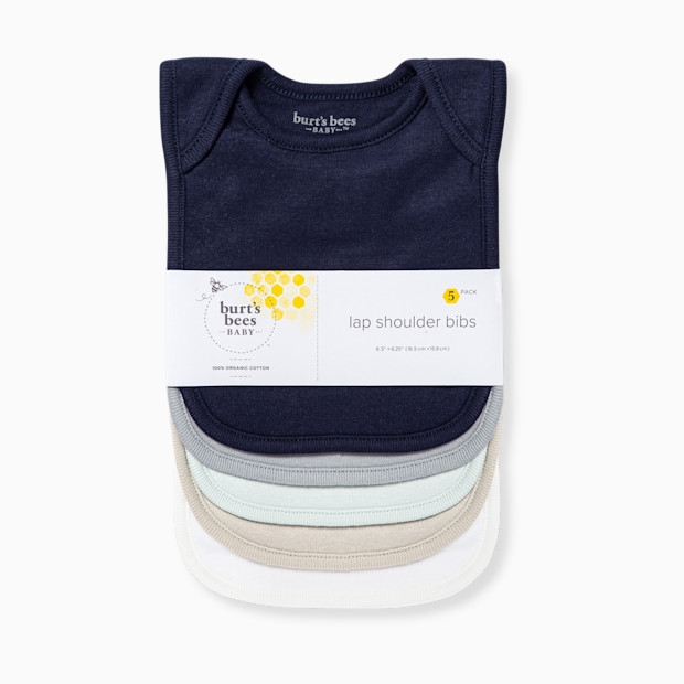 Burt's Bees Baby Organic Lap Shoulder Bibs (5-Pack).