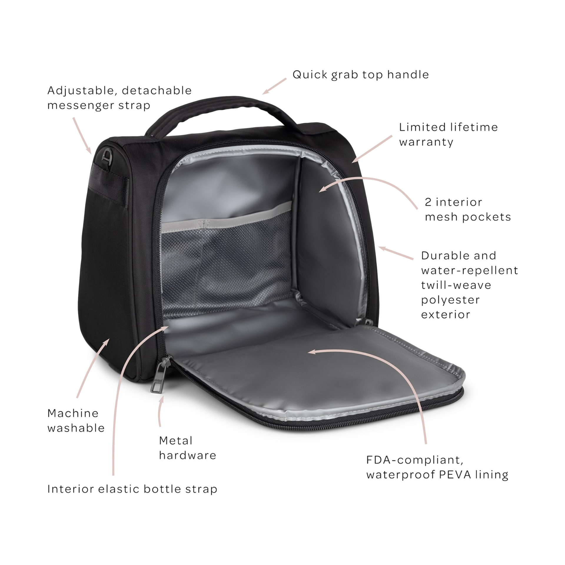 JUJUBE The Insulated Bottle Bag - Black Out.