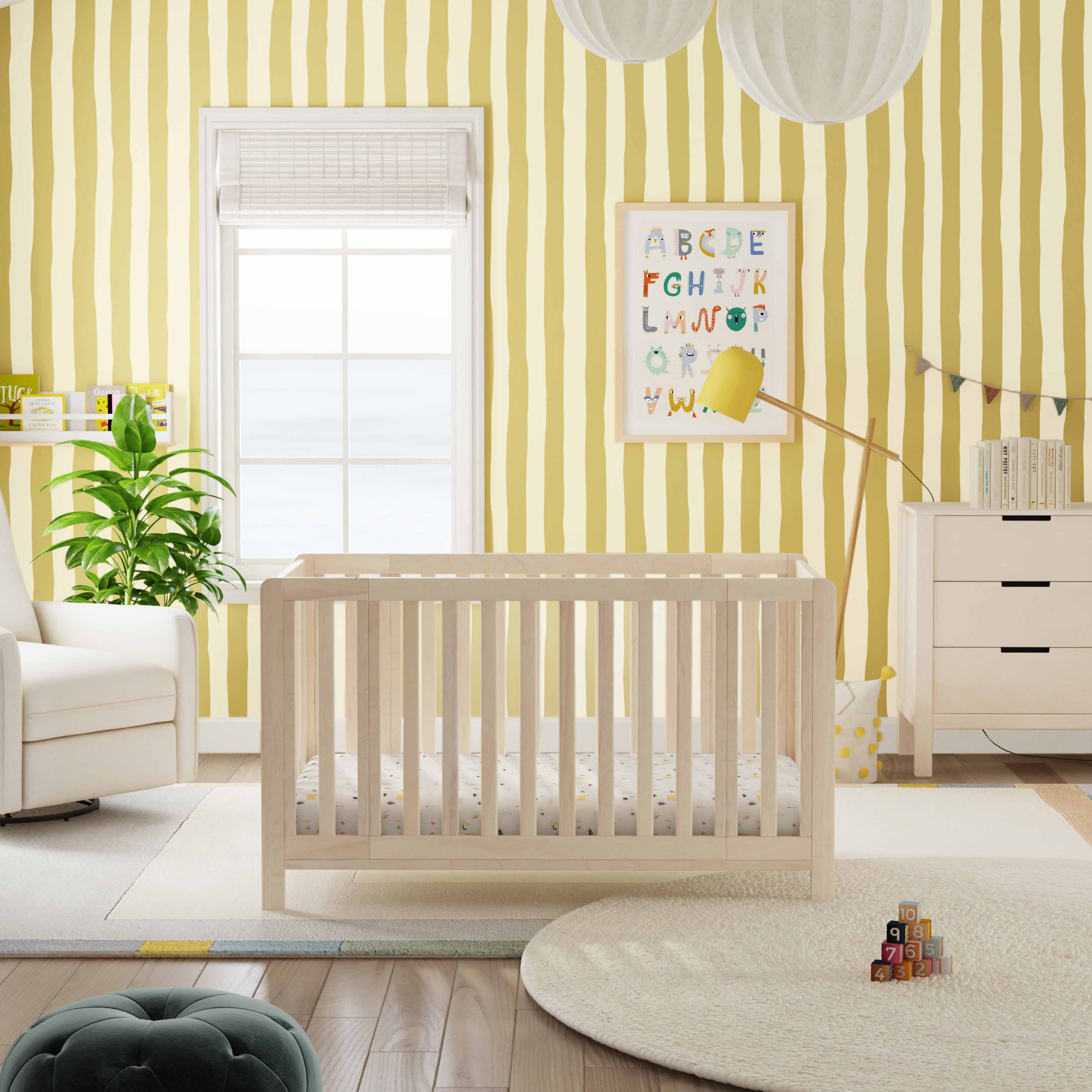 Carter's by daVinci Colby GROW 6-in-1 Convertible Bassinet to Crib - Washed Natural.