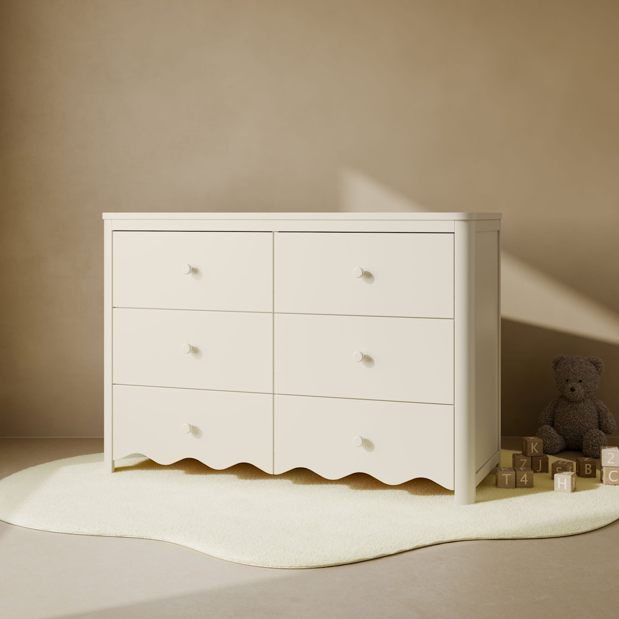 Storkcraft Casablanca 6 Drawer Dresser - Frosted Oat.