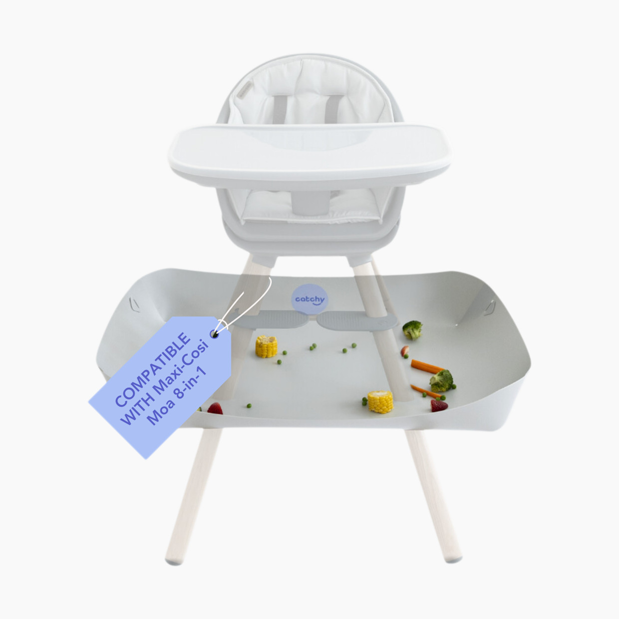 Catchy Food Catcher for High Chairs - Grey, For Maxi Cosi Moa 8-In-1.