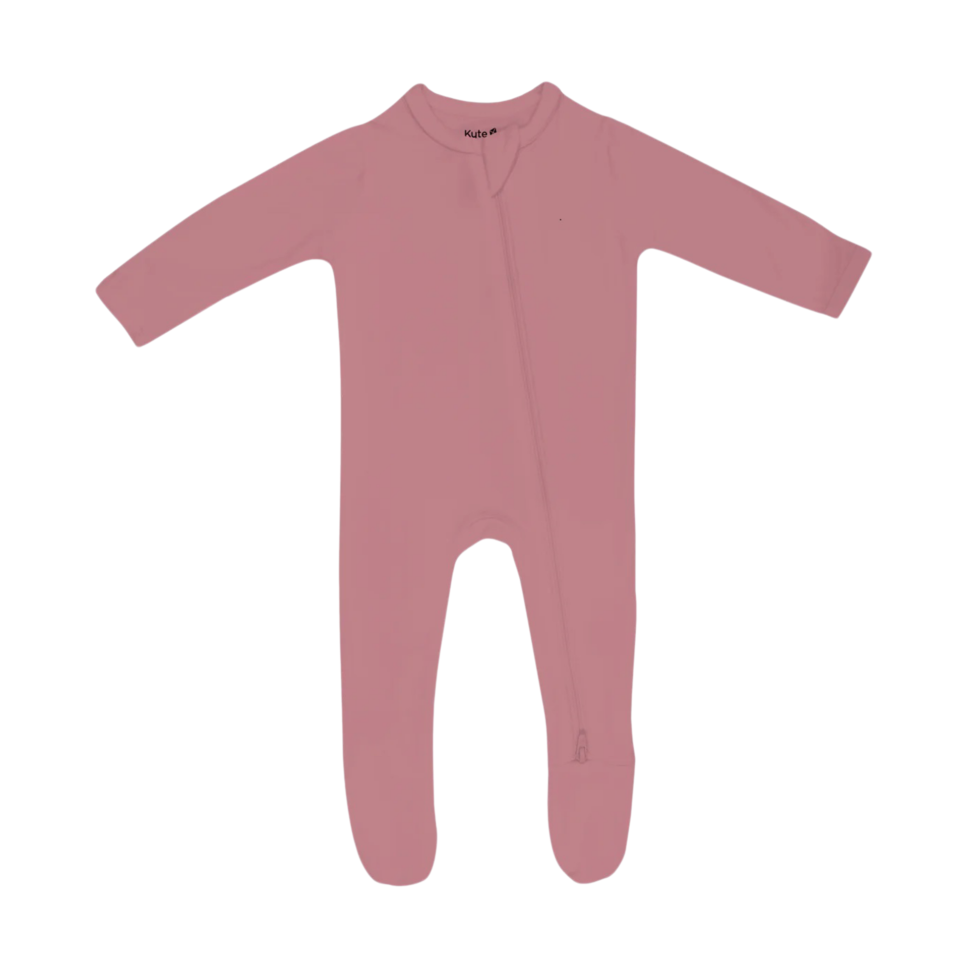 Kyte Baby Zipper Footie Dusty Rose, 612 Months Babylist Shop