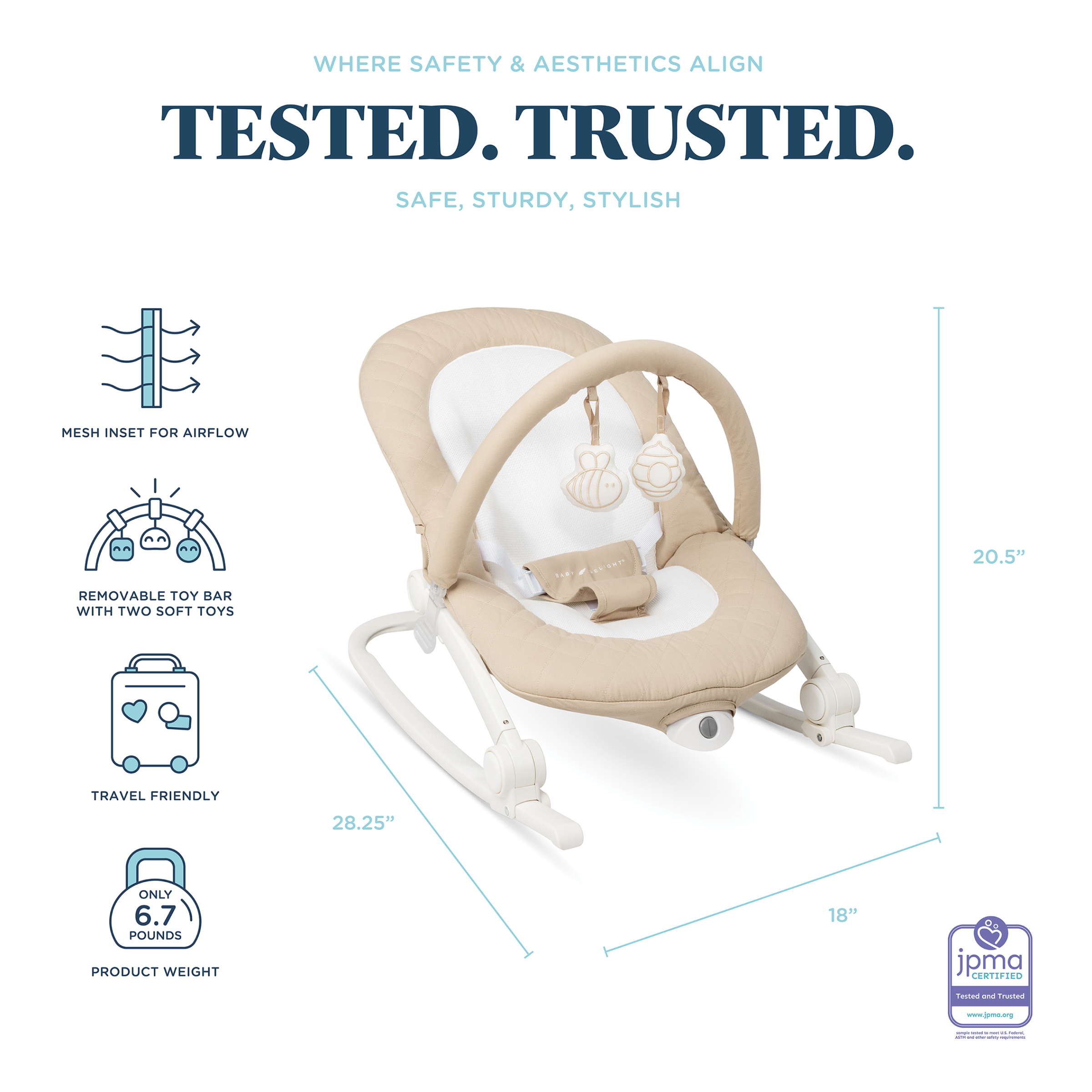Baby Delight Aura Deluxe Portable Rocker & Seat.
