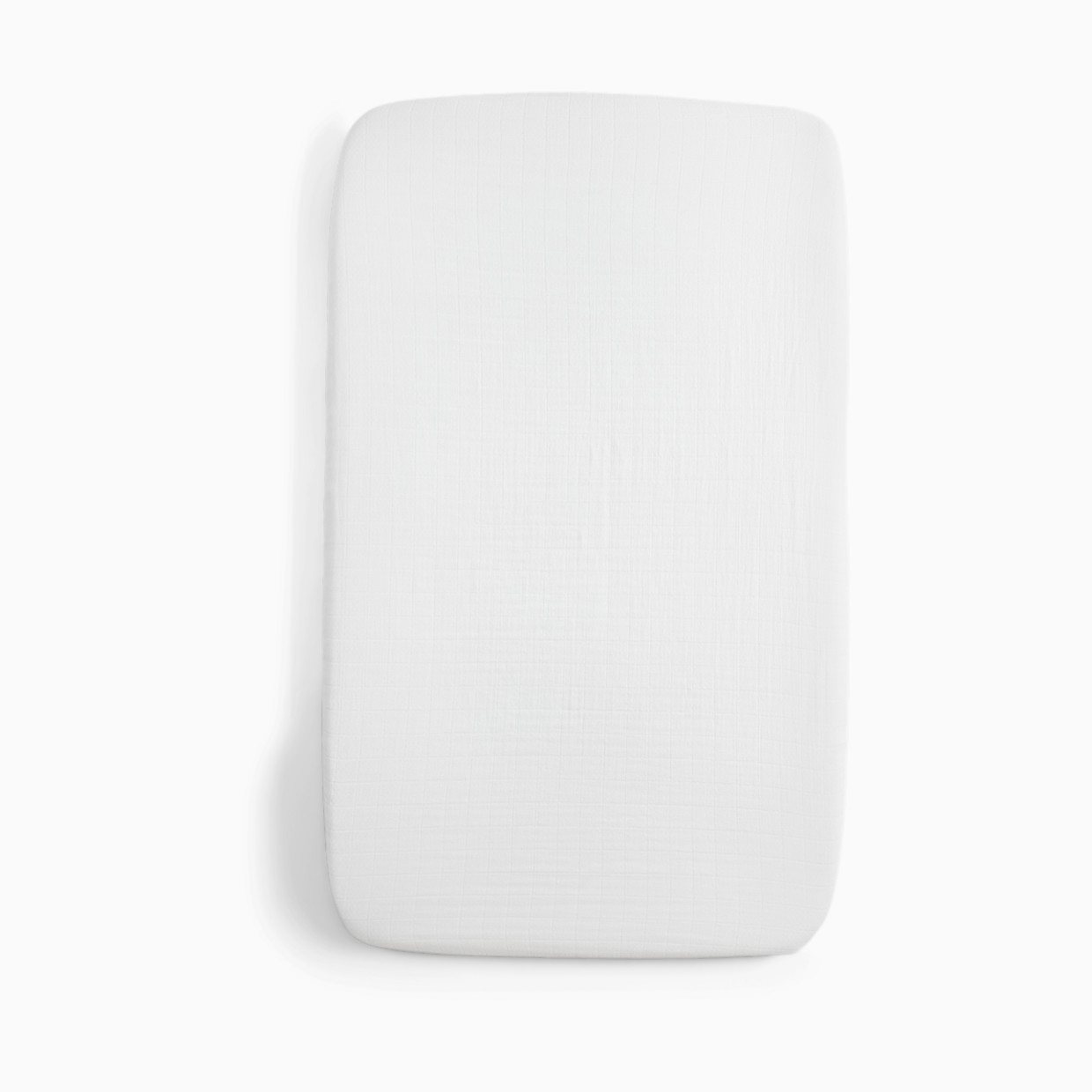 Soundly Organic Cotton Muslin Bassinet Sheet (2 Pack) - White.